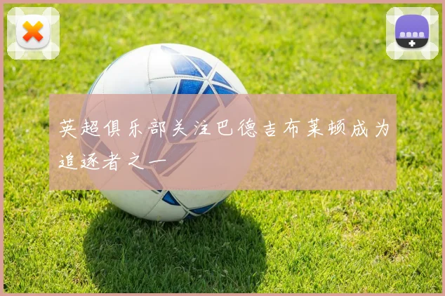 英超俱乐部关注巴德吉布莱顿成为追逐者之一
